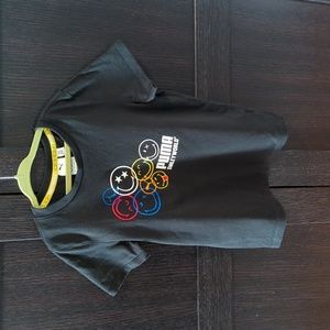 Unisex Puma T-shirt Colorful Smiley Face Design